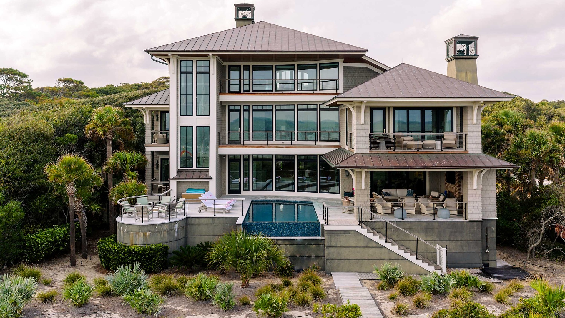 9 Eugenia Ave oceanfront home with infinity pool on Kiawah Island