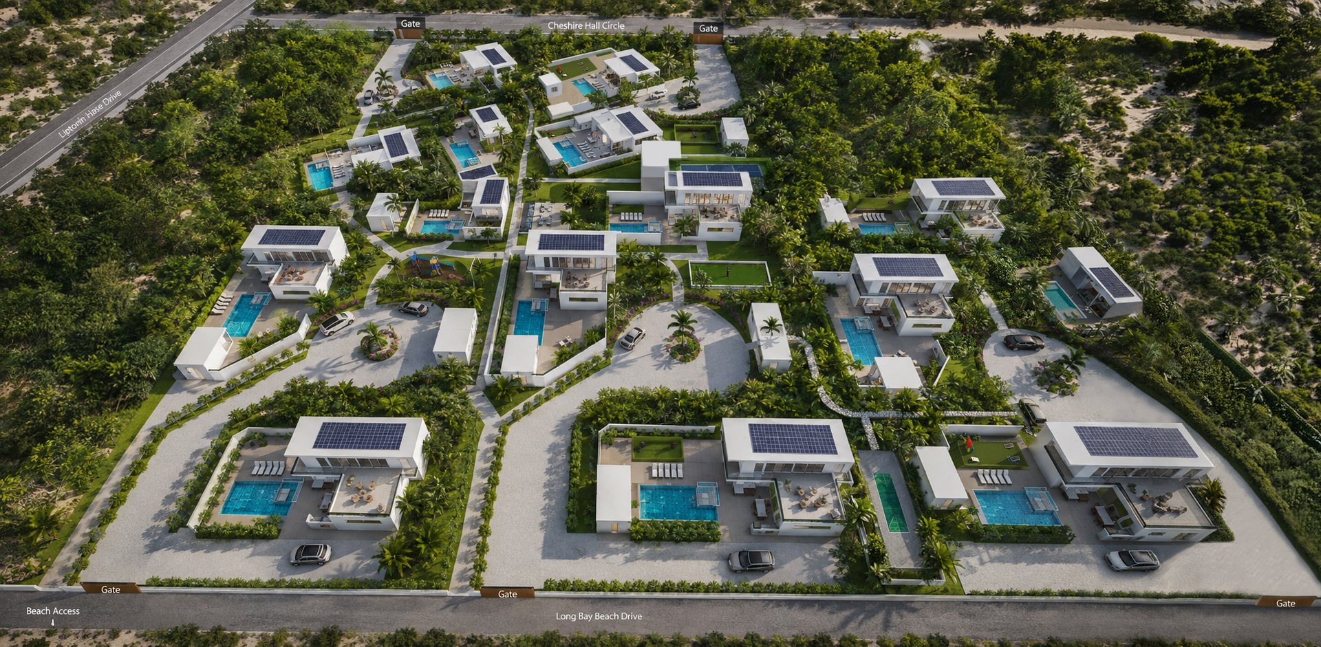 Aerial map of White Villas Resort